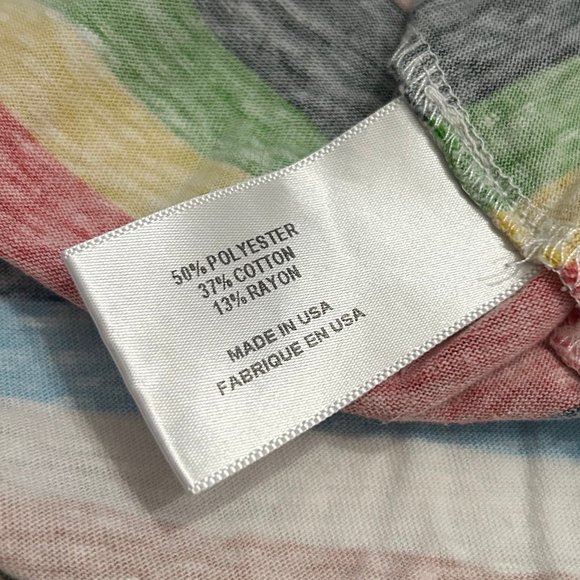 Pam & Gela Rainbow Stripe Ringer Tee T-Shirt ASO Max Mayfield - Picture 6 of 10